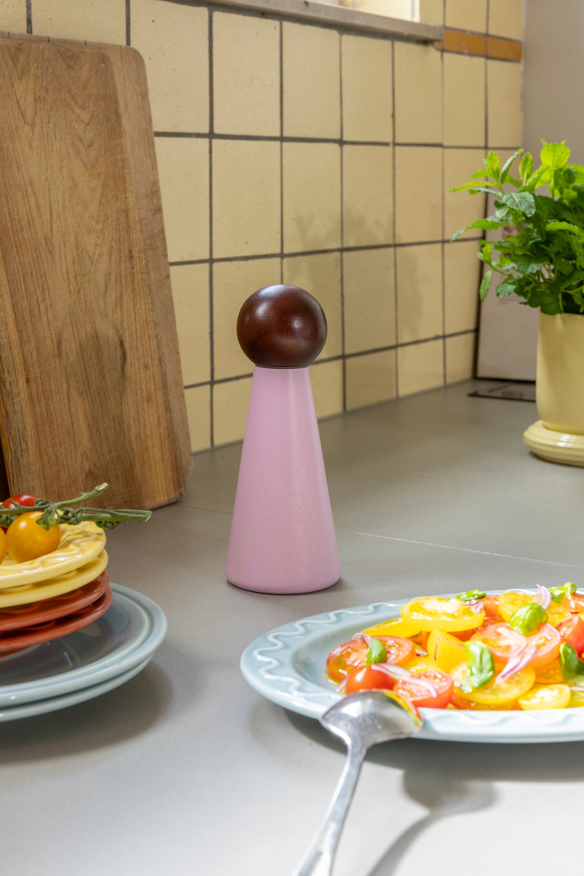 Salt & pepper halma large pink 鹽與胡椒 哈瑪粉咖