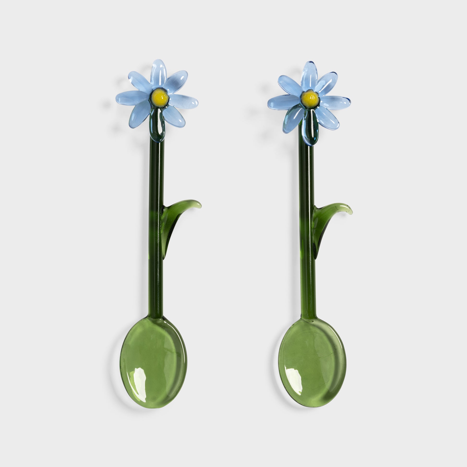 Spoon flora blue set of 2 藍色雛菊攪拌棒 （兩只)