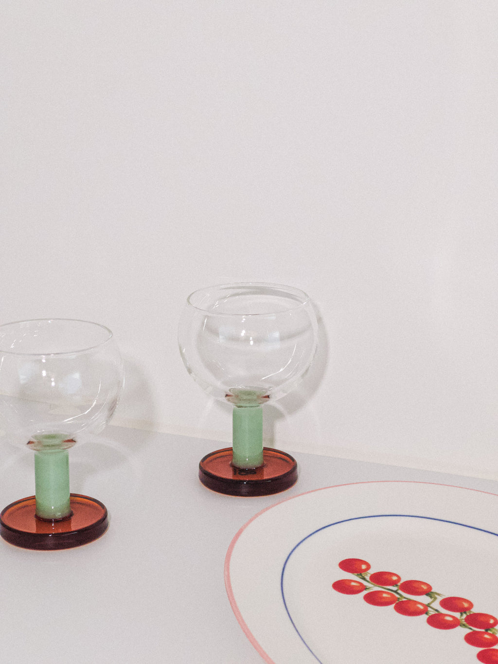 Glass cantine amber set of 2 琥珀撞色小酒杯 （兩只）