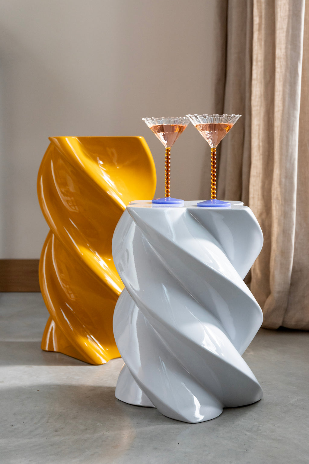 Coupe perle amber set of 2 琥珀珍珠高腳杯 （兩只)