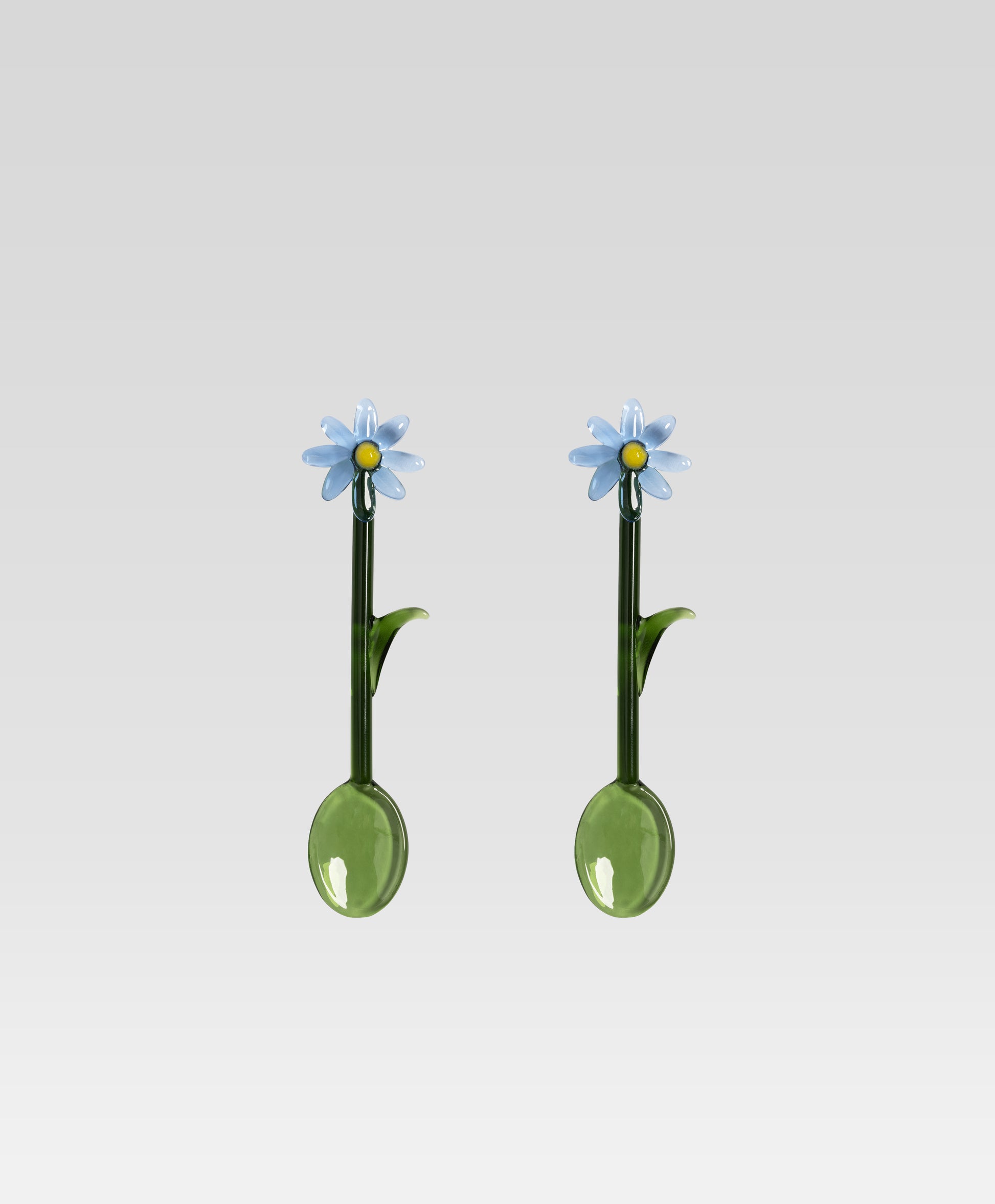 Spoon flora blue set of 2 藍色雛菊攪拌棒 （兩只)
